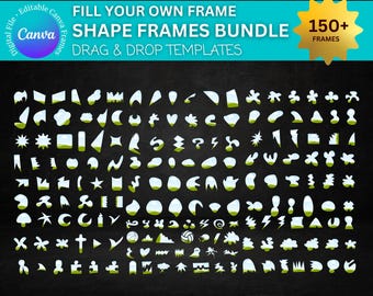 Canva Frame Mega Bundle: 150+ Drag & Drop Templates (Digital Download)