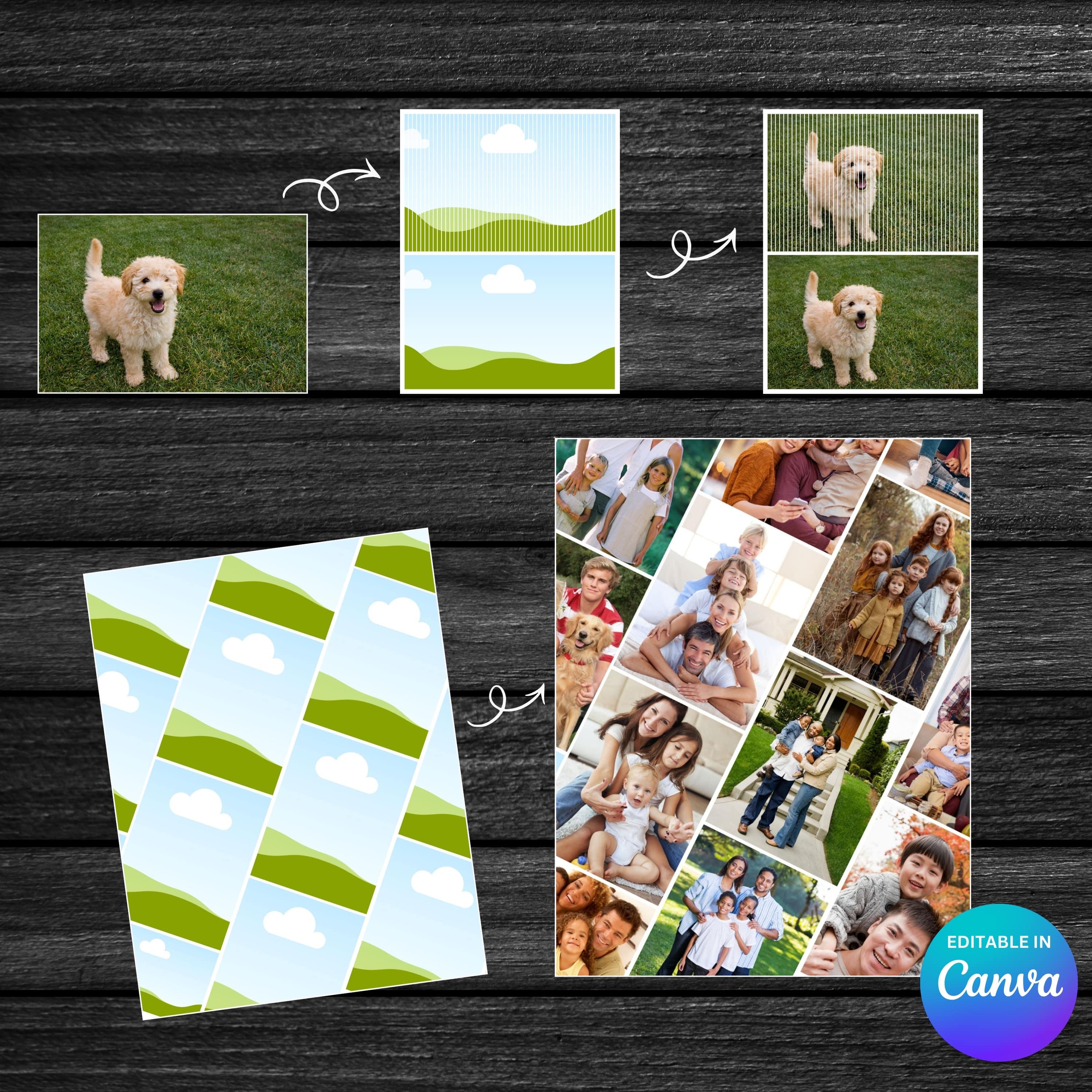 Photo Collage Frame Templates: Canva Editable, Drag & Drop Frames ...