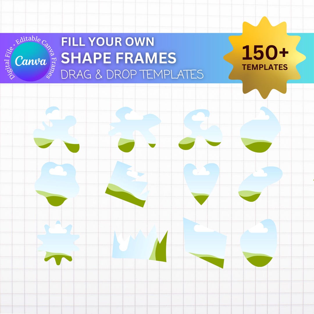 Canva Photo Frame Templates: Drag & Drop Shapes (digital Download) - Etsy
