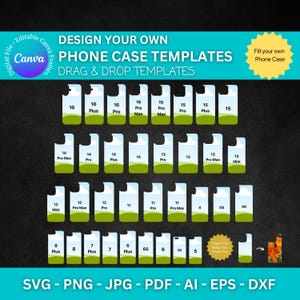 iPhone Case Vorlagen, iPhone 16, iPhone 15, iPhone 14, iPhone 13, iPhone Serie SVG-Dateien für Cricut, iPhone Case Mockups für Sublimation