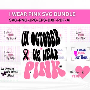 Breast Cancer Awareness SVG Bundle: Pink Ribbon Designs (Digital Download)