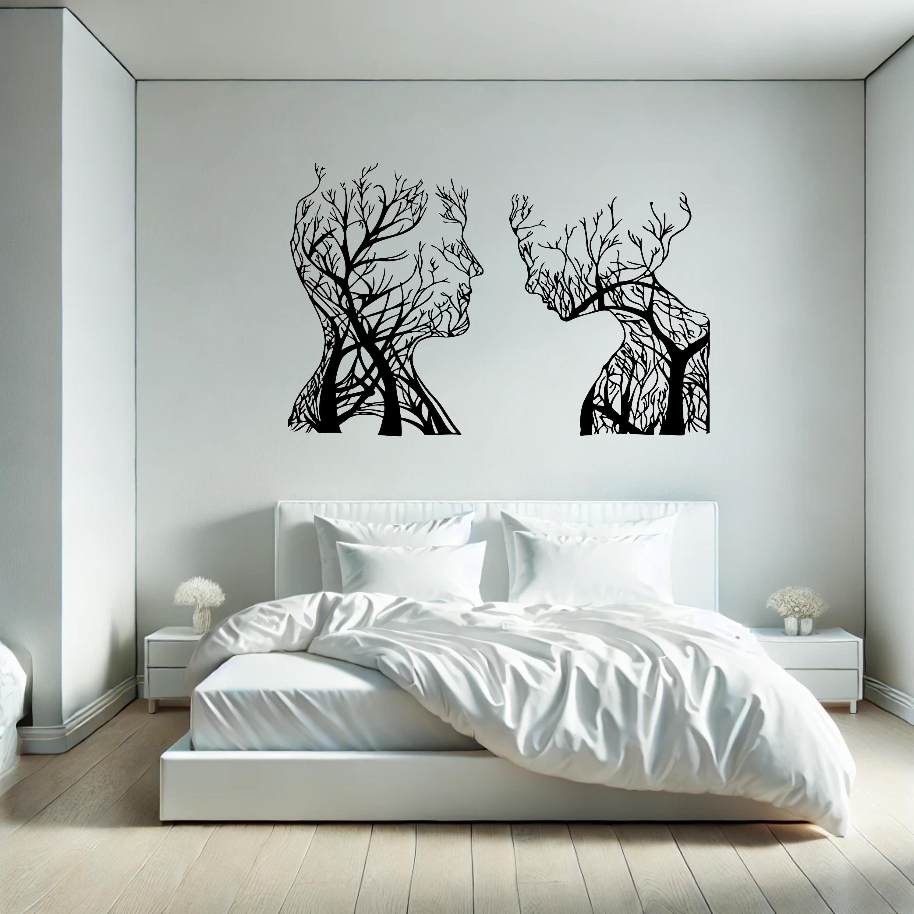 Tree Faces, Three Panel, Wall Art, Wooden Decoration, Wall Hanging ...