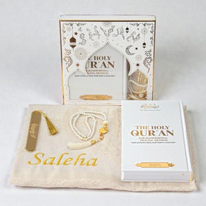 Shadowed Quran Text Mushaf with Erasable Pen Prayer Beads Tracing Workbook Full Tracing Quran Teaching Book Personalized Shaded Quran White