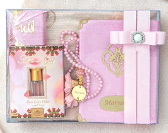 Personalisierte Gebetsteppich Islamische Geschenk Set Gebetsteppich Tasbih Yaseen Geschenk Set Geburtstagsgeschenk Ramadan Geschenk Muslimisches Geschenk Hochzeitsgeschenk Nikkah Gefälligkeiten