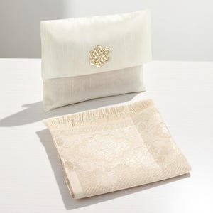 Personalisierter Gebetsteppich mit Spezieller Taschenset mit Rosenkranz Islamisches Geschenk Eid Geschenk Ramadan Geschenk Geburtstagsgeschenk Muttertag Hochzeitsgeschenk
