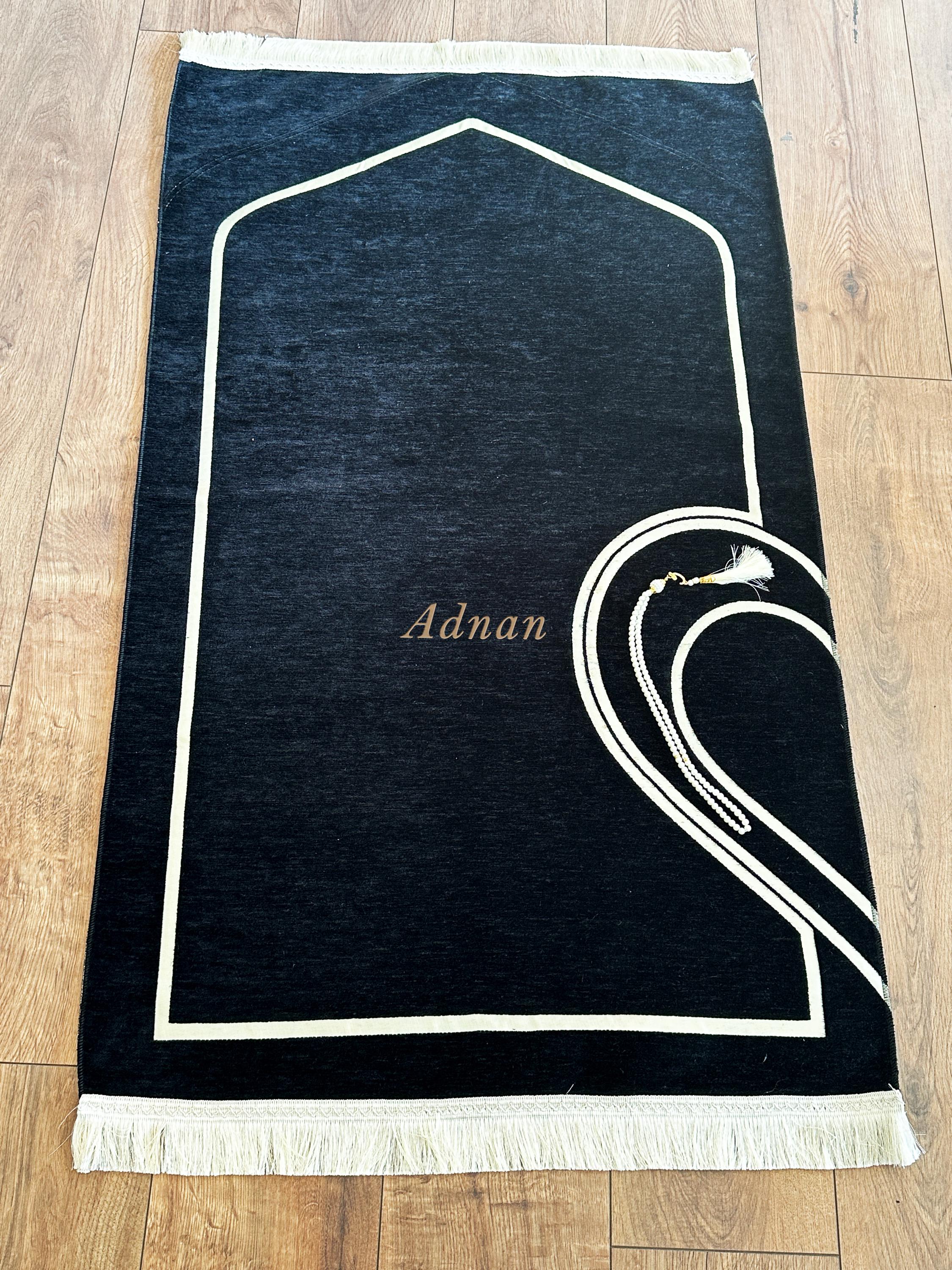 Luxury Quality Personalized Prayer Couple Set Heart Shaped Prayer Rugs for Valentines Day for Couples Ramadan Gift Islamic Gift Eid Gift