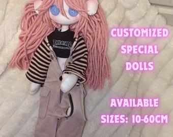 Customized Plush Dolls, Customized Button Eye Dolls, Handmade Dolls, Customized Dolls With Pictures, Idol Plush Dolls, K-Pop Demon Hunters