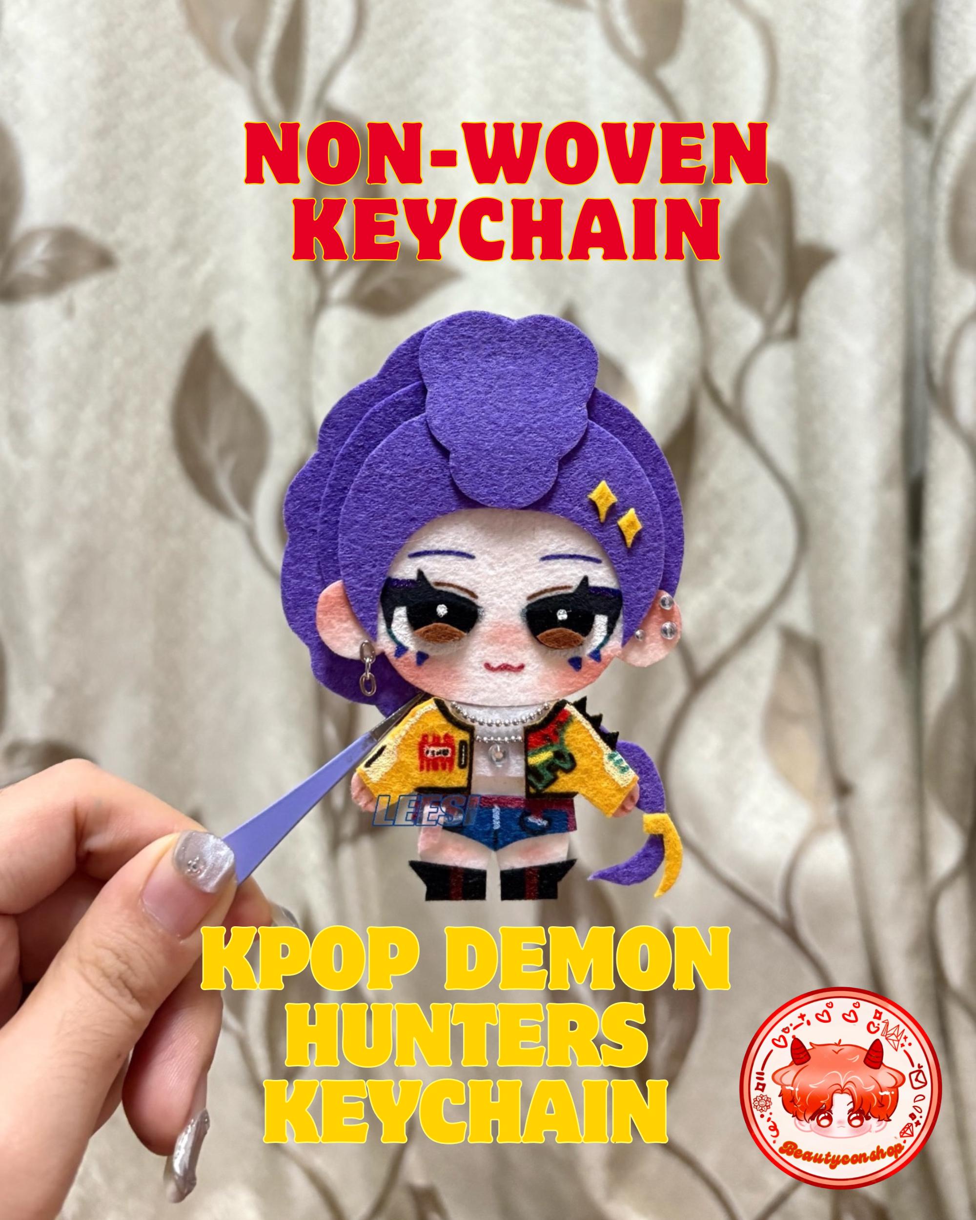 K-pop Demon Hunters Keychain, Non-woven Keychain, Mini Keychain