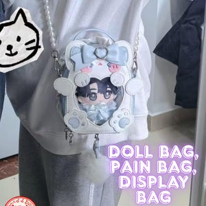 Puppen Tasche, Schmerzbeutel, 20 cm Puppe Display Tasche, süße Puppe Display Tasche, Baumwollpuppe Handtasche, Rucksack