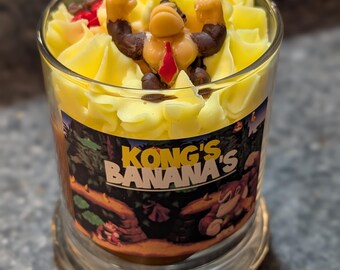 Donkey Kong Inspired Soy Candle: Kong's Bananas Scent, Nintendo Gift