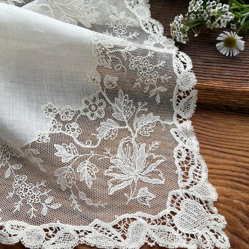 Lace Handkerchief Antique Charm