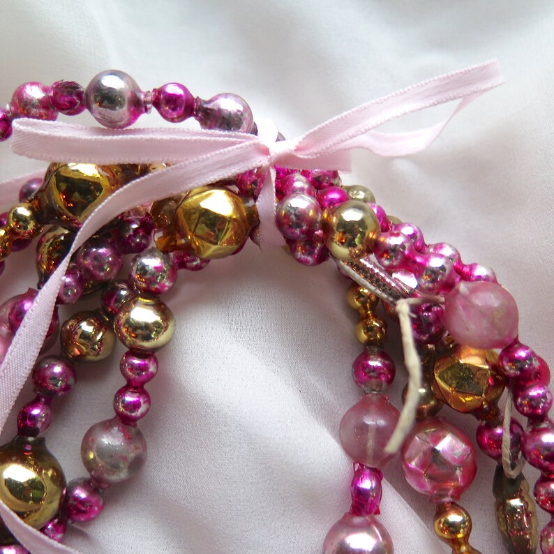 Mercury Glass Bead Garland with Antique and Assorted Vintage Etsy