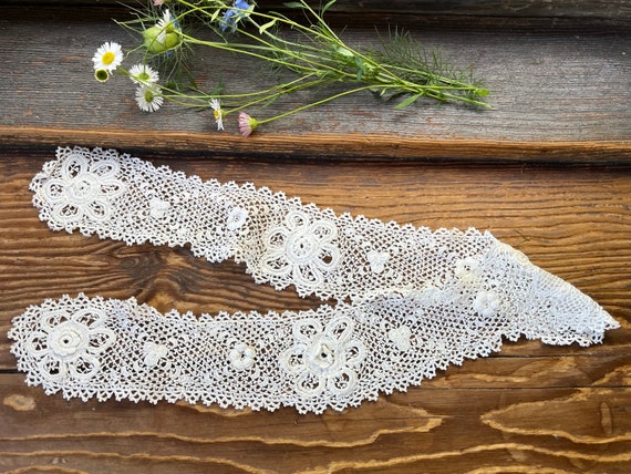 Antique irish crochet lace - Gem