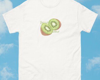 Camiseta con gráfico estético de kiwi / Linda camiseta de fruta de verano / Camiseta con fruta botánica peculiar para la generación Z y los millennials, ideas de regalos para amigos