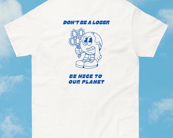 Be Kind To Our Planet T-Shirt: Animated Earth Graphic Tee