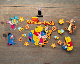 Winnie the Pooh / Disney Kids Vinilo adhesivo UV para vasos de 473 ml (16 oz) – Adhesivo permanente e impermeable para latas, vasos y tazas de vidrio Libbey / Bola de nieve