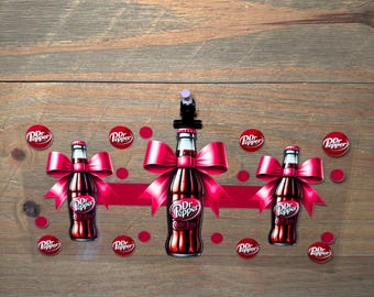 Bebida Dr Pepper Bow Coquette / femenina / 16 oz. Vinilo adhesivo UV DTF para vasos – Calcomanía permanente e impermeable para latas, vasos y tazas de vidrio Libbey