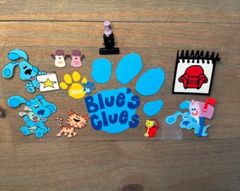 Blues Clues Nick JR Disney / Kids 16oz UV DTF Vinilo para vasos – Adhesivo permanente e impermeable para vasos y tazas Libbey / Snowglobe