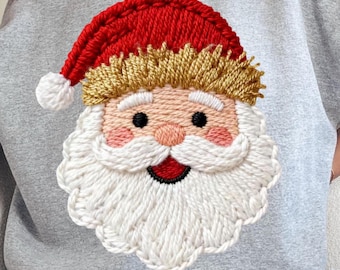 Christmas Santa Latch Hook Embroidery Sublimation PNG (Digital Download)