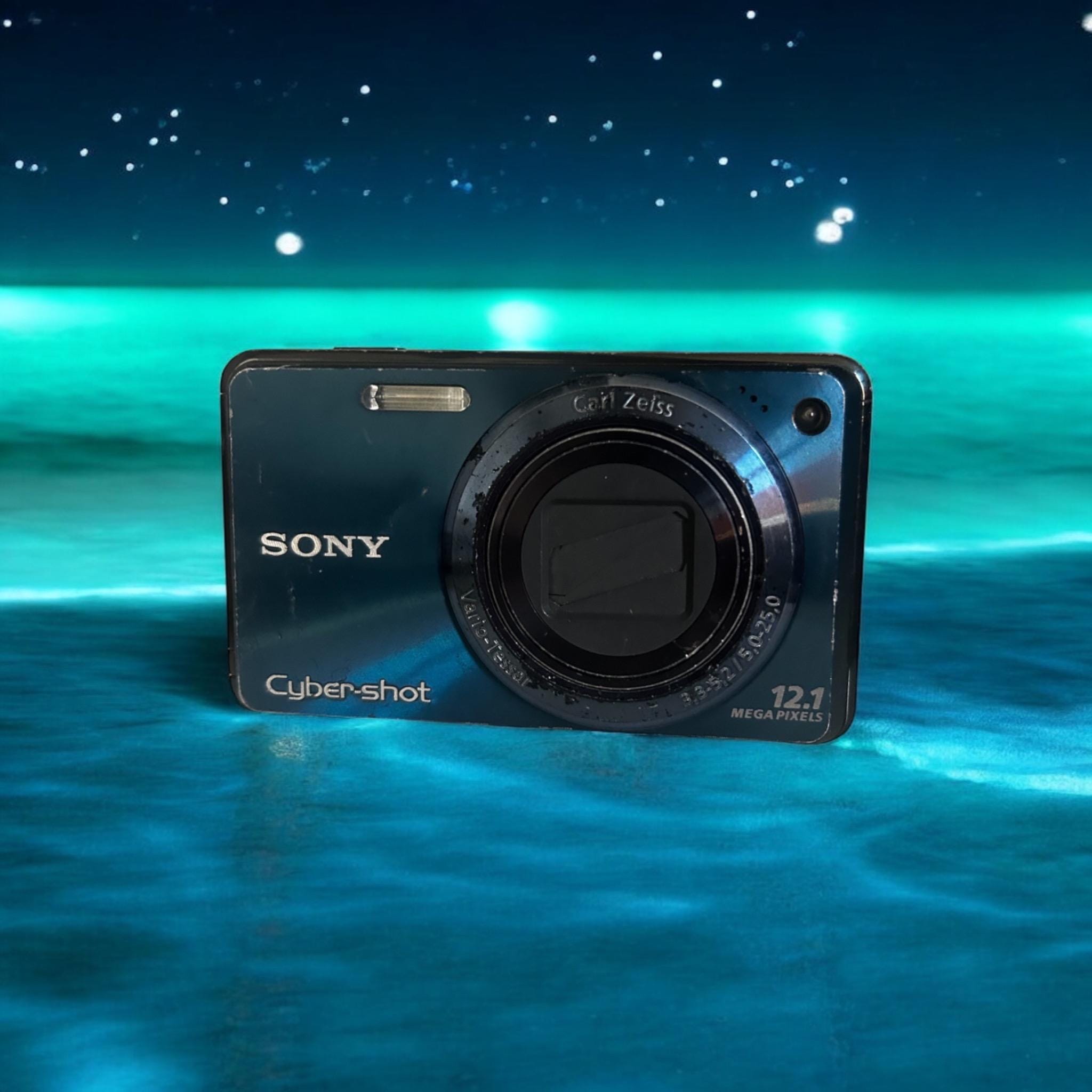 Sony Cyber-shot DSC-W290 Turquoise | Rare Color | Broken Screen | Battery Included | For Repair