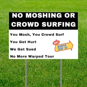 Warped Tour Birthday Sign