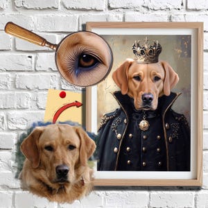 Dark King Custom Pet Portrait: Gothic Renaissance Style