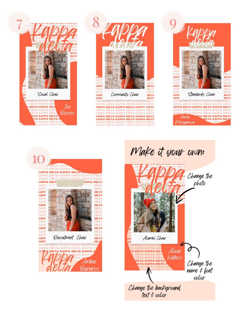 Kappa Delta Instagram Story Template Sorority Announcements Etsy
