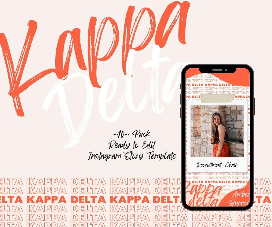 Kappa Delta Instagram Story Template Sorority Announcements - Etsy