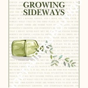 Afiche con la letra de Creciendo de lado