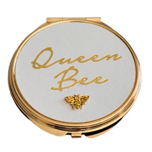 Queen Compact Pocket Mirror, Bridesmaid Gift, Gift For Her, Xmas Gift, Makeup, Hand Mirror, Cosmetic Mirror, Cute Gift Idea in a Bag