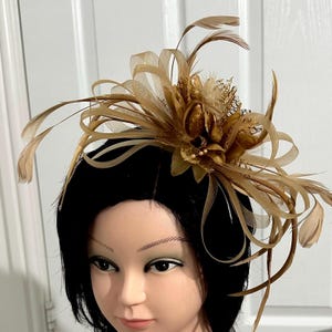 Gold Net Fascinator - Etsy display picture 2