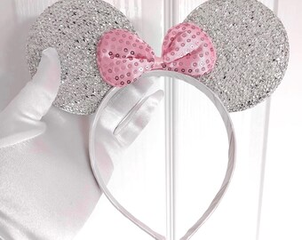 Weiß Rosa Pailletten Stirnband Erwachsene - Kinder Halloween Hörner Rot Accessoires - Halloween Kostüm - Weihnachtskostüm Anzieh - Brautkostüm