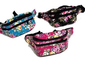 Floral Fabric Bum Bag: UK Travel Waist Bag