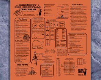 Emergency Life Essentials Bandana: Hiking & Camping Safety Tool