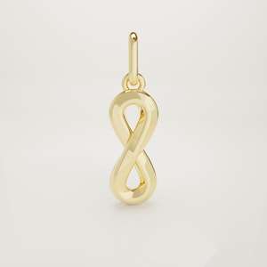 14K massivt guld anpassat Infinity Charm-halsband, litet infinitysymbolarmbandshänge