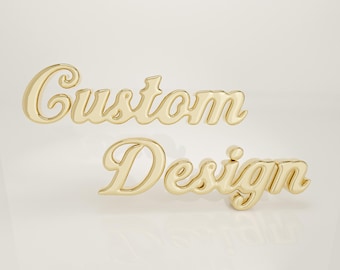 Custom Jewelry Design Fee – Digital Design Deposit for Personalized Gold Charm