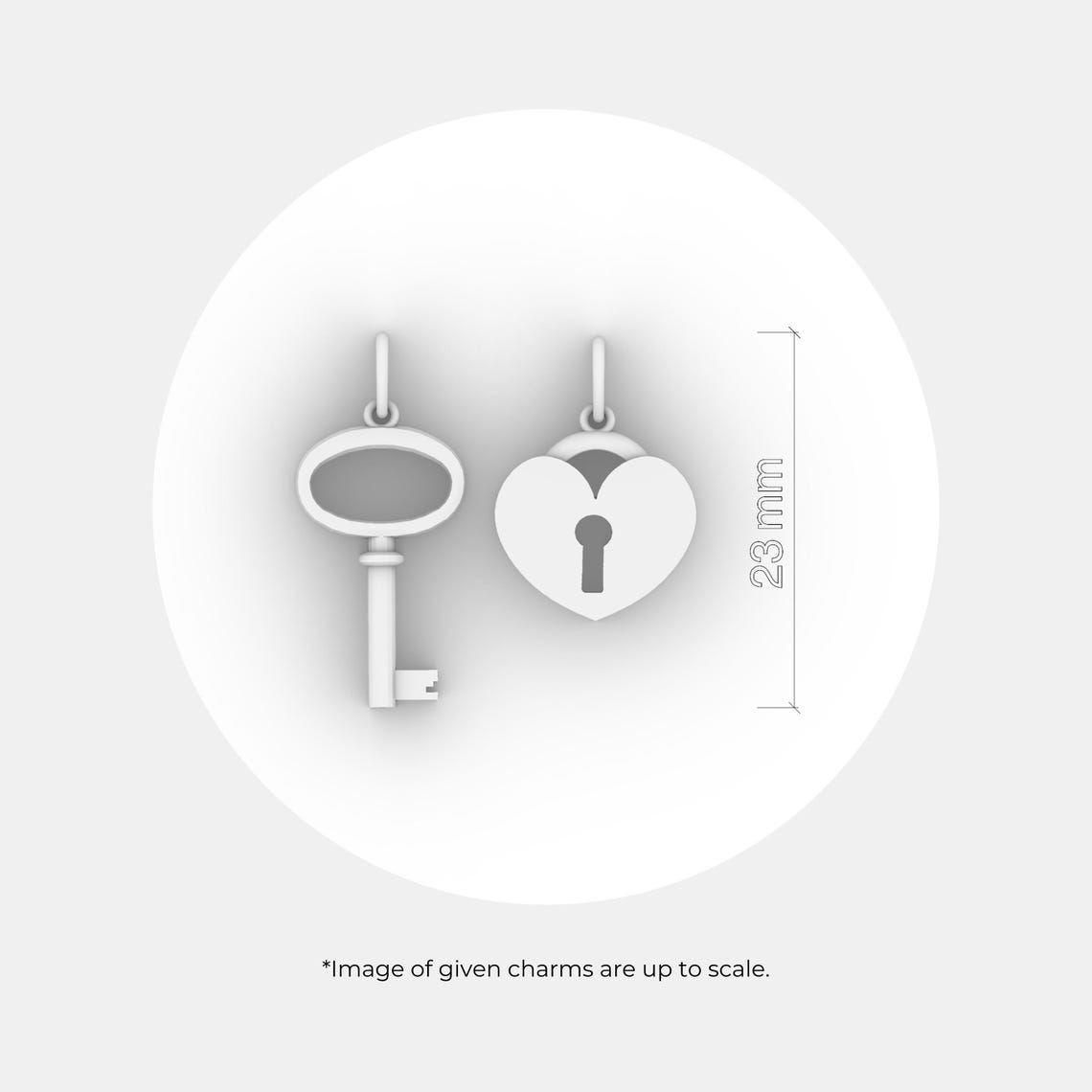 14K Solid Gold / Custom Realistic Key Charm / Keyhole / Love / Lock ...