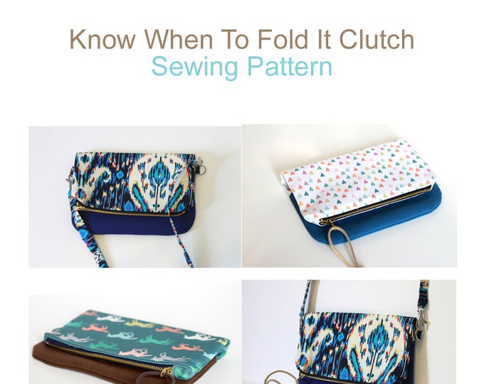 PDF Sewing Pattern Know When to Fold It Clutch. Digital Sewing Pattern ...