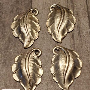 Ruffled silver plate leaves  2 pair LF003s