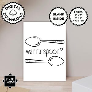 Jubiläumskarte | Liebe Karte | Digitaler Download | Freund, Freundin, Frau, Freund, Ehemann, Partner Karte | Wanna Spoon Karte