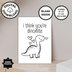 Jubiläumskarte | Liebe Karte | Digitaler Download | Freund, Freundin, Frau, Freund, Ehemann, Partner Karte | Dinosaurier Karte