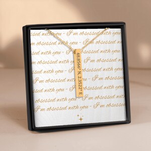 Ik ben geobsedeerd door jou Ketting Personaliseerbaar Gegraveerd op de achterkant Gratis verzending Verkrijgbaar in drie kleuren geschenkverpakking