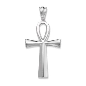 Solid .925 Sterling Silver Large Ankh Pendant, Egyptian Symbol of Life Jewelry, Gift For Her Him