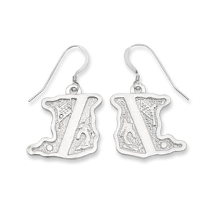 Trinidad Karte 925 Sterling Silber Ohrringe, karibischer Schmuck