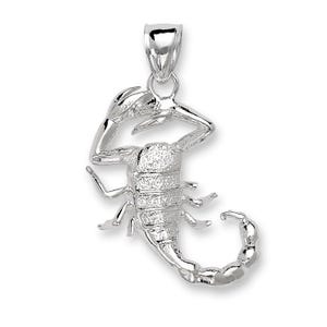 Scorpio .925 Sterling Silver Pendant, Scorpion Zodiac Birthday Gift, Vintage Pendant