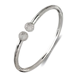 Textured Ball 925 Sterling Silver West Indian Thick Bangle, 39 gr., 1 piece