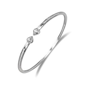Bulb Ends .925 Solid Sterling Silver West Indian Cuff Bracelet Handmade Bangle Caribbean, Free engraved bracelet, 1 piece