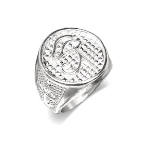Eye of Ra .925 Sterling Silver Ring, Eye of Horus, Egyptian Ankh Signet ring