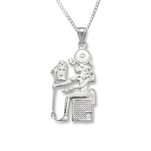 Horus Egyptian God .925 Sterling Silver Pendant Necklace, Ancient Egyptian Jewelry