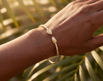 Bracelet jonc antillais en argent sterling .925 (fabriqué aux États-Unis), 1 pièce